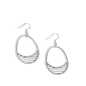 Paparazzi Segmented Shimmer Silver Earring